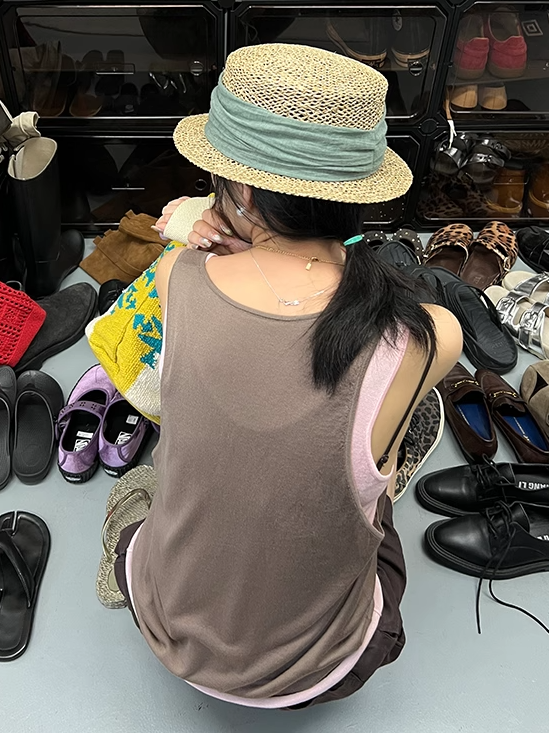 Two-Piece Style Sleeveless Tops_BDHL7408