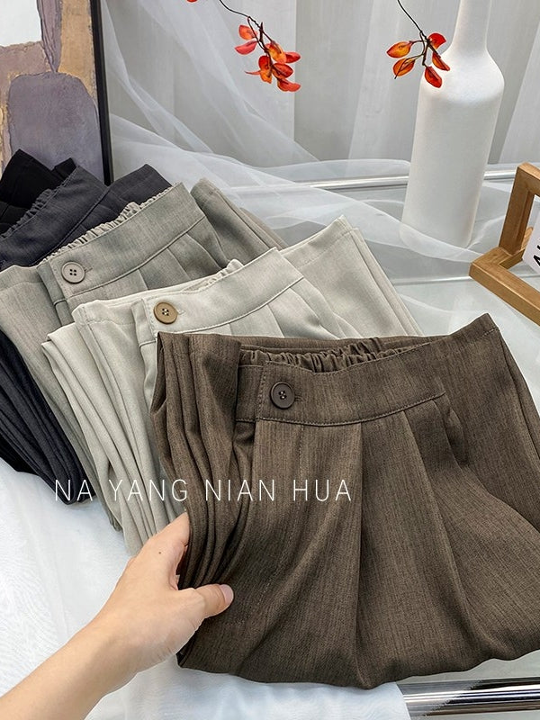 Retro Drape Pleated Pants_BDHL7818