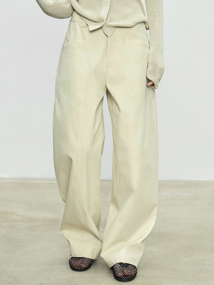Simple Design Wide Pants_BDHL7103