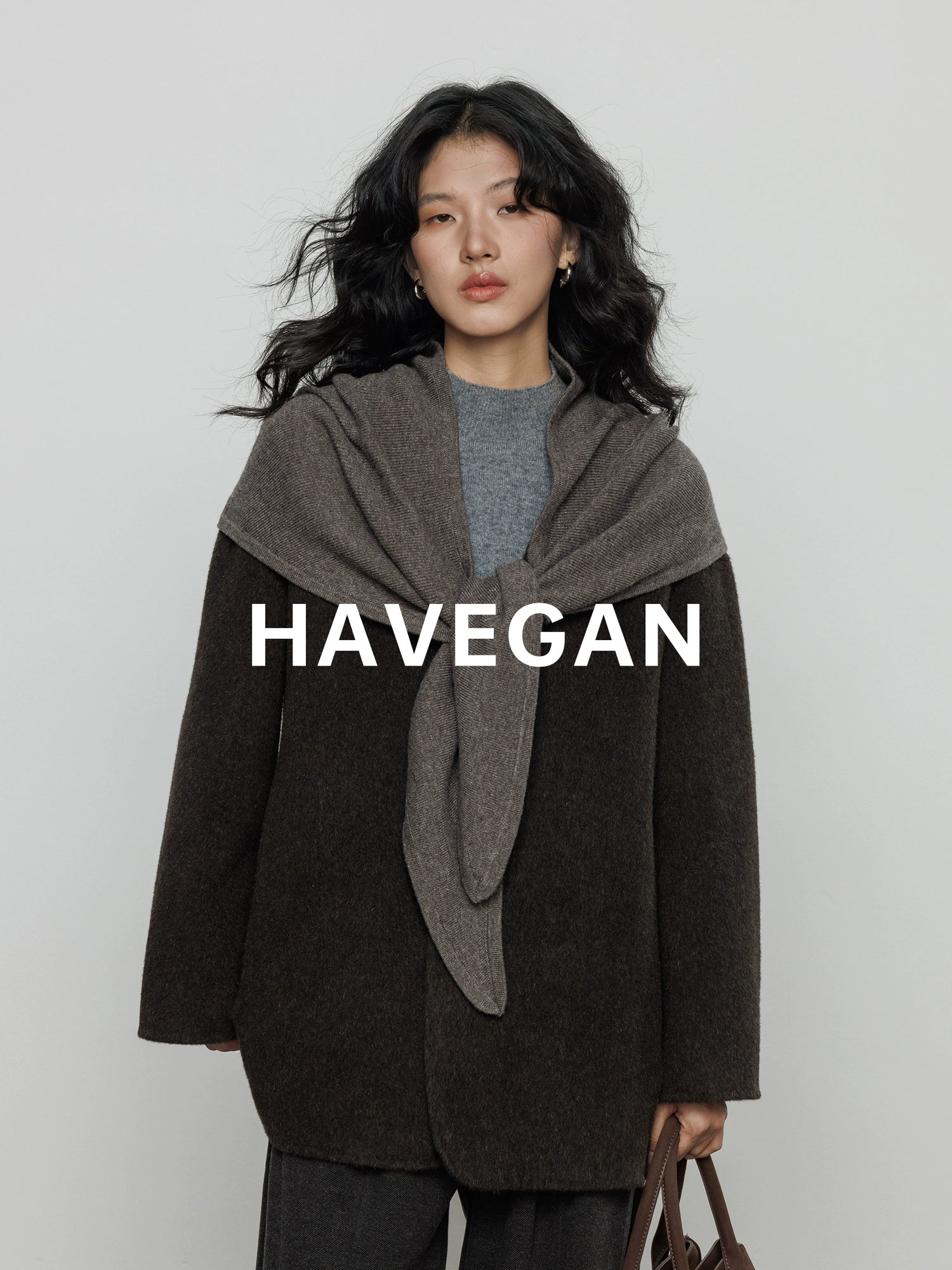 無領披肩大衣_BDHL7889