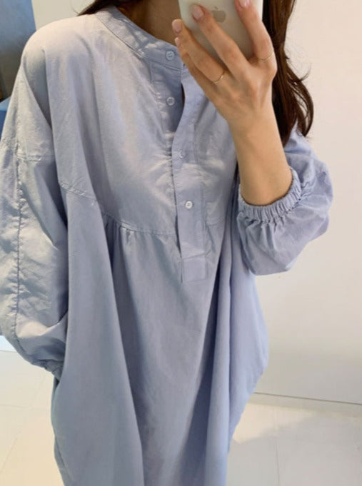 Loose-Fitting Large Shirt Dress_BDHL6275