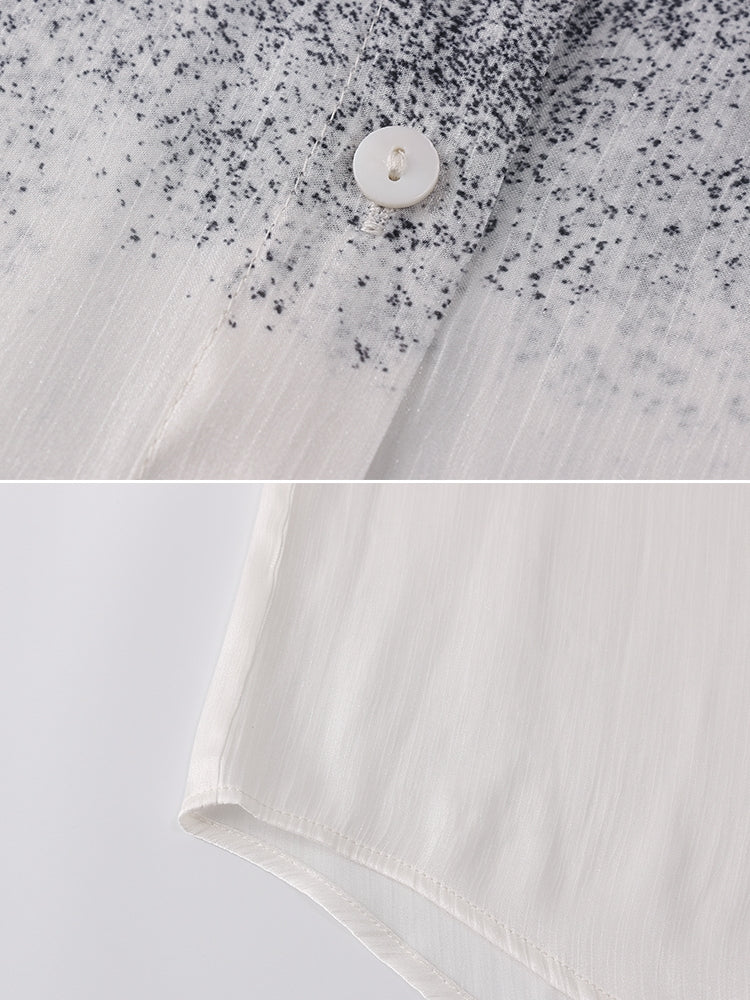 Gradation Print Short-Sleeved Shirt_BDHL7605