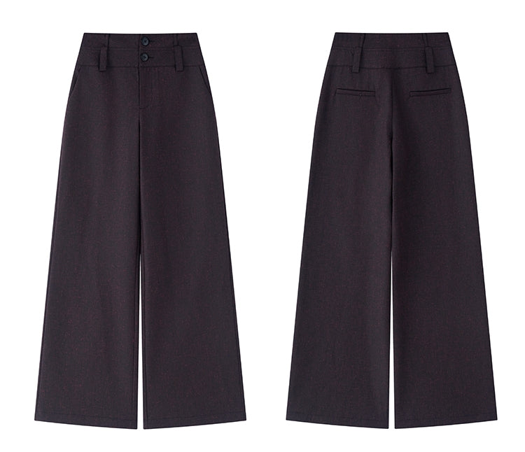 Purple Textured Suit Pants_BDHL8002