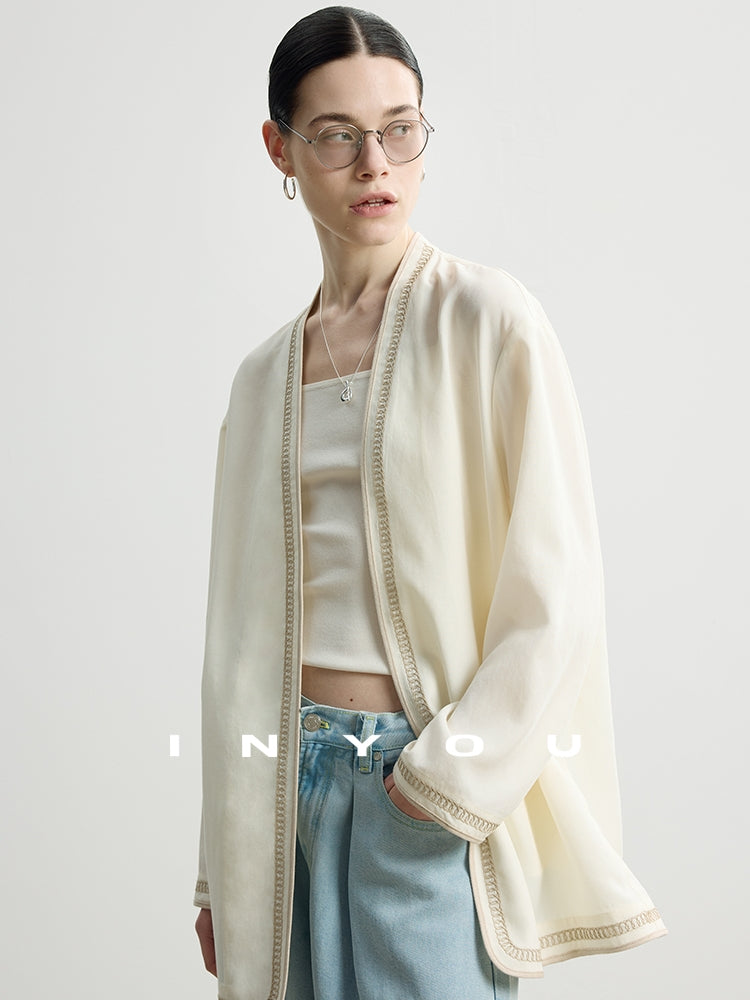 Collarless Embroidered Jacket_BDHL7486