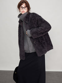 Loose Short-Length Fur Coat_BDHL6703