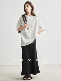 Bias Cut Slim Long Skirt_BDHL6954