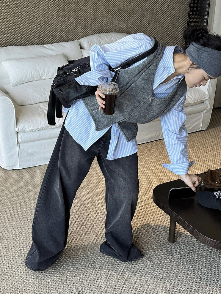 Double-Zip Sleeveless Tops_BDHL8150