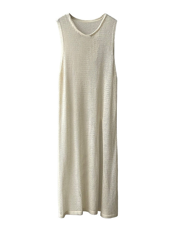Hollow Long Sleeveless Tops_BDHL7561