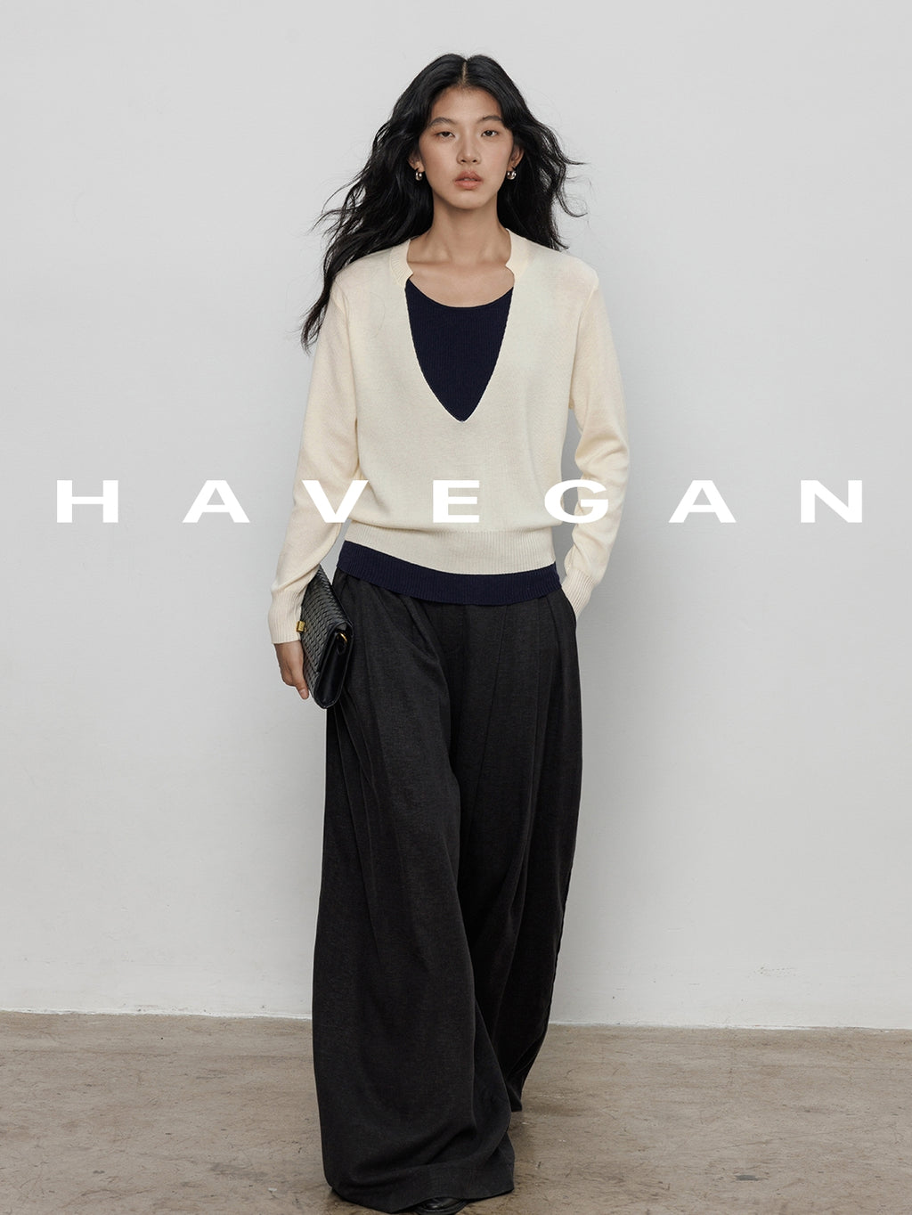 V-Neck Two-Piece Style Tops_BDHL7700