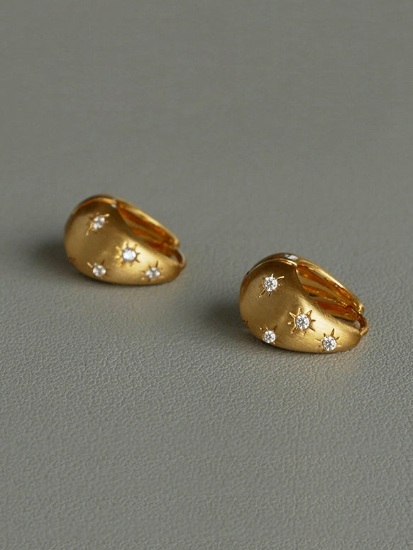 Simple Clip Ear Clips or Pierced Earrings_BDHL7466
