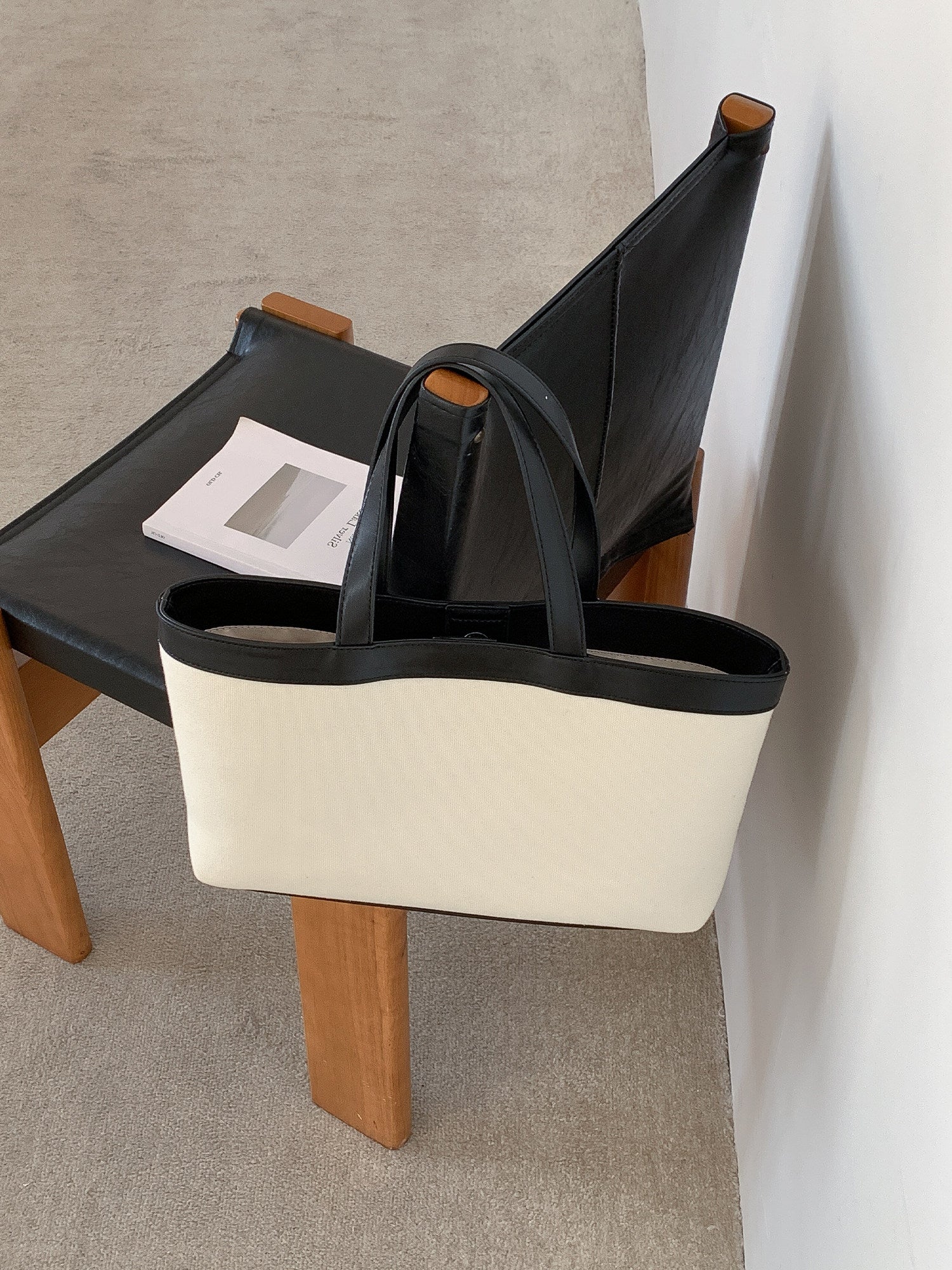 Canvas Spliced Tote Bag_BDHL8194