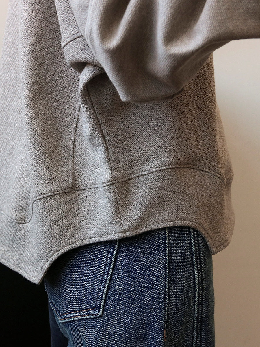 Hem-Cut Design Sweatshirt_BDHL8104
