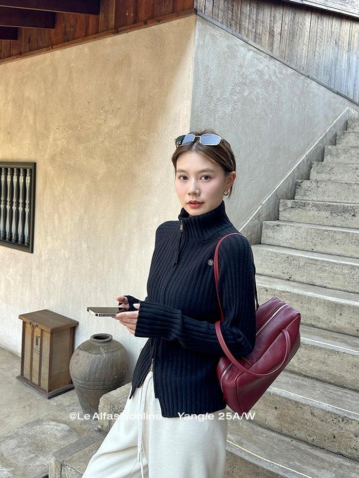 Zip-Up Knit Cardigan_BDHL7921