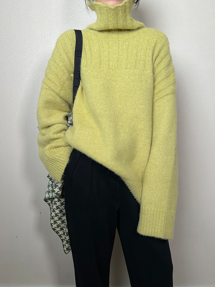 Thickened Relaxed Turtleneck Knit_BDHL6794