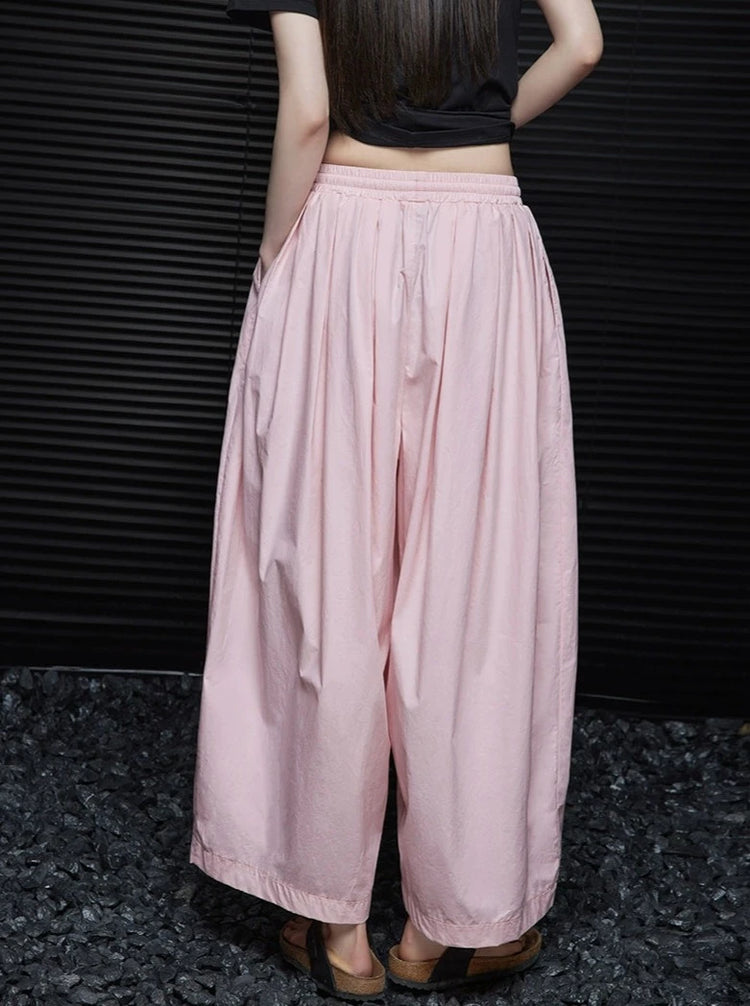 Drape Loose Pink Wide Pants_BDHL6043