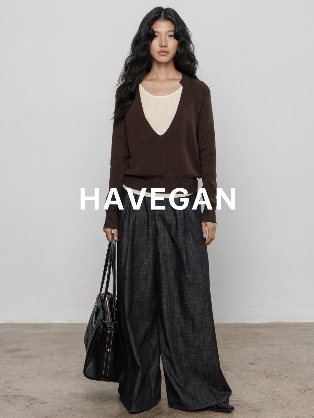 V-Neck Two-Piece Style Tops_BDHL7700
