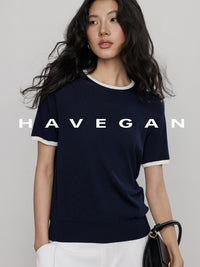 Lightweight Contrast Color Tops_BDHL7401