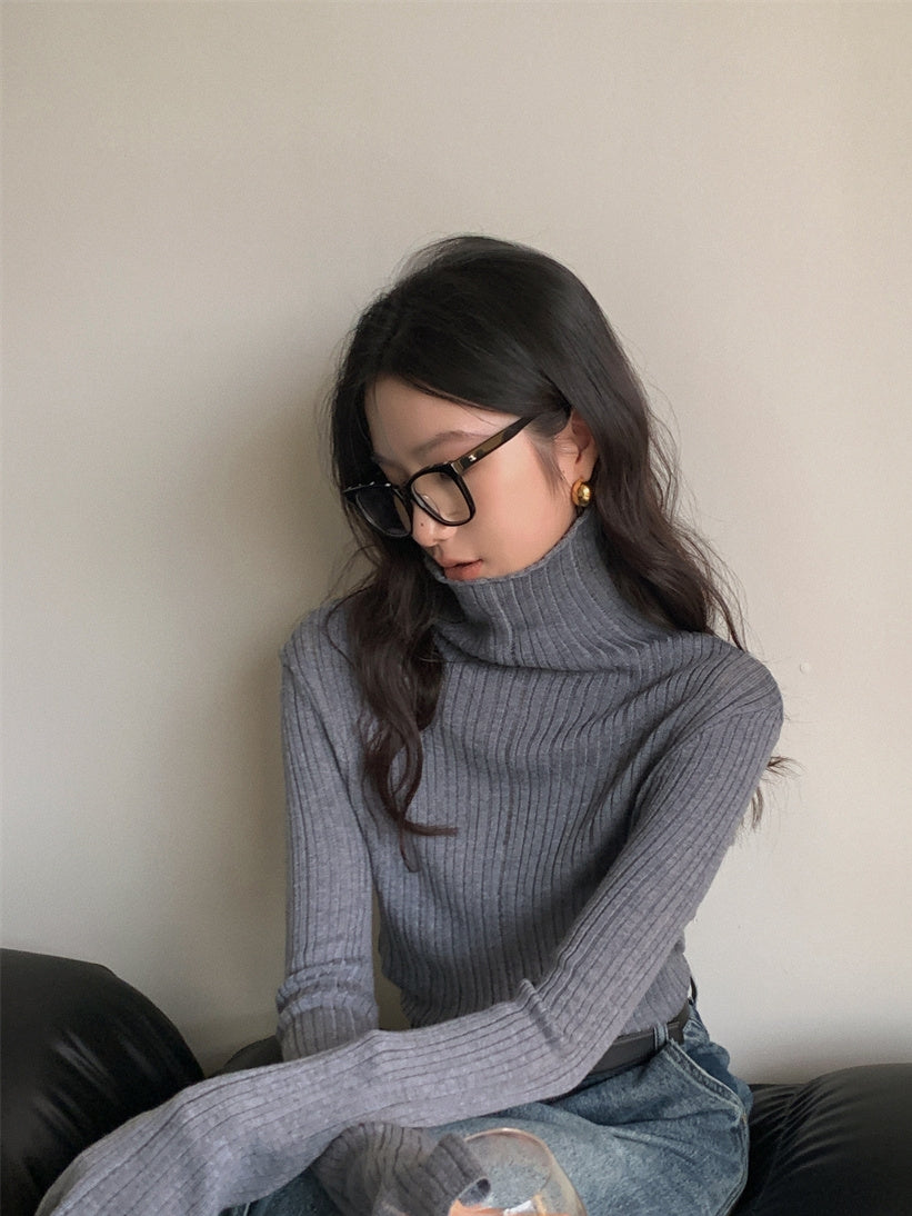 Flared-Sleeve Slim-Fit Knit Tops_BDHL8016