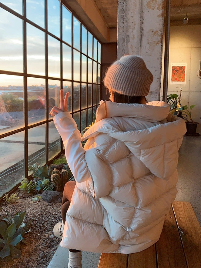 Hooded Down Vest Jacket_BDHL8012