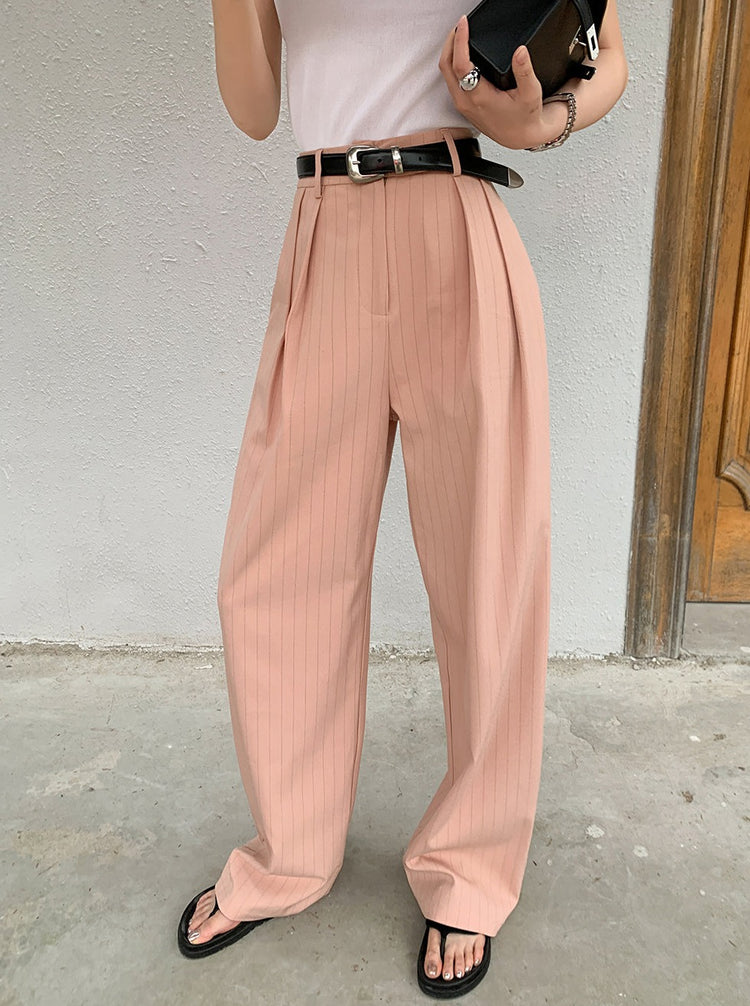 Vertically Striped Wide-Leg Pants_BDHL6201