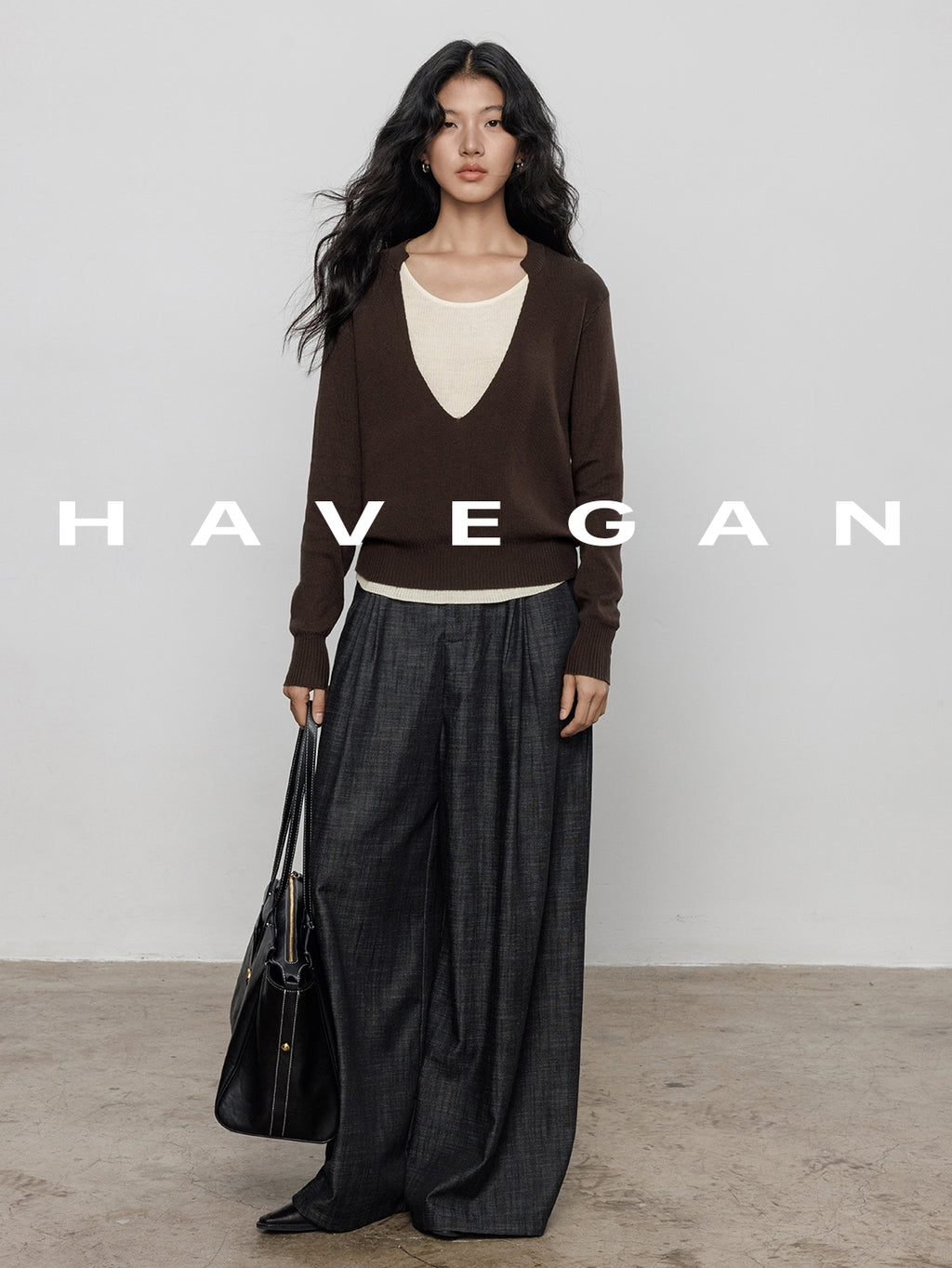 V-Neck Two-Piece Style Tops_BDHL7700