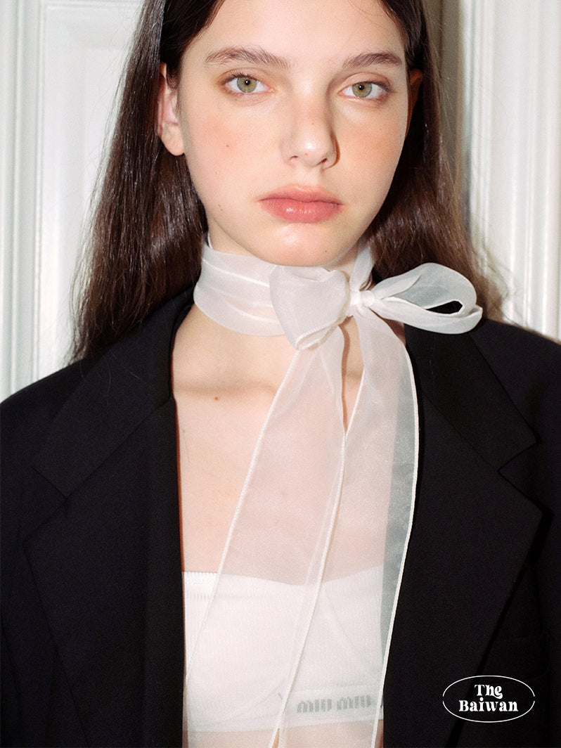 Slender Sheer Silk Scarf_BDHL7445