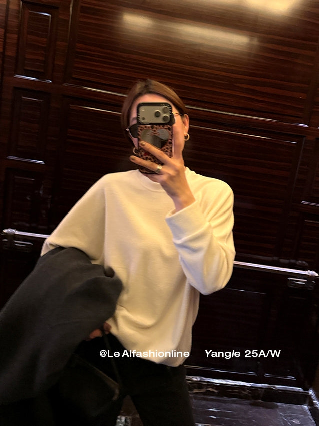 Crew Neck Relaxed Fit Sweatshirt_BDHL8006