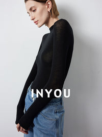 Half-Turtleneck Slim Tops_BDHL6388