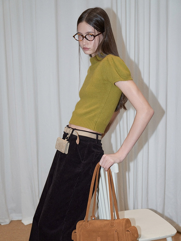 Bubble-Sleeve Turtleneck Knit_BDHL8159