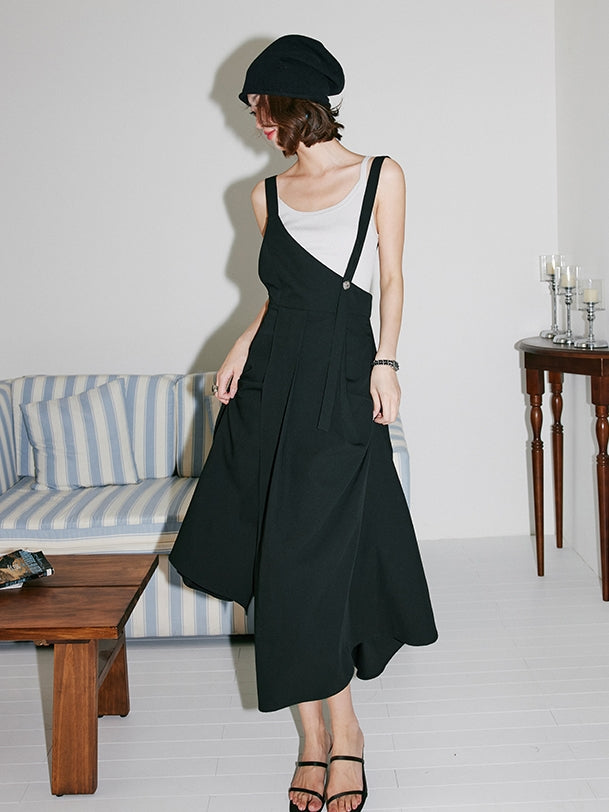 Irregular Shoulder Strap Skirt_BDHL7535