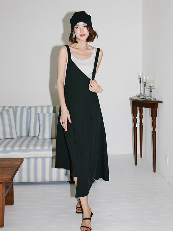 Irregular Shoulder Strap Skirt_BDHL7535