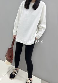 Design Sleeves White Thick Tops_BDHL6957