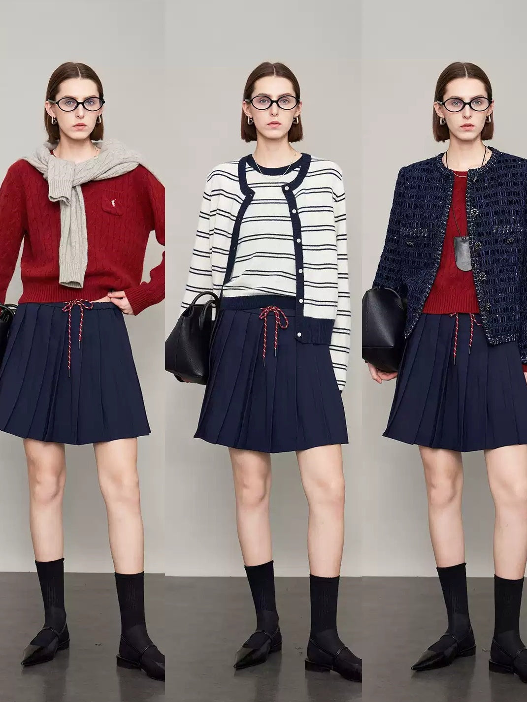 College String Pleated Skirt_BDHL6618