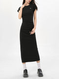 Slim Long T-Shirt Dress_BDHL7552
