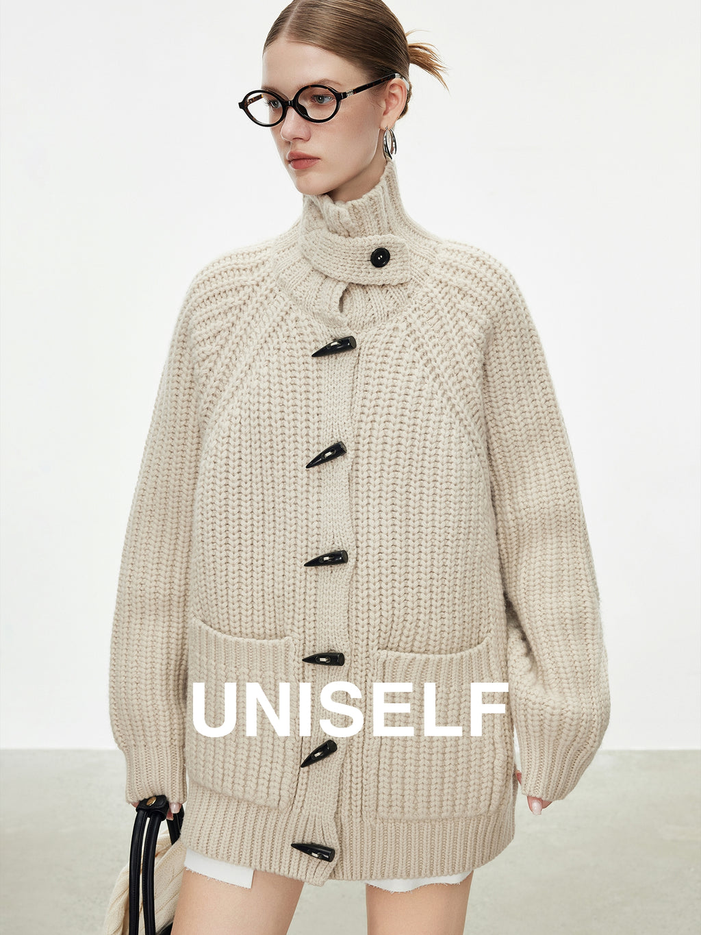 Horn Button Knit Coat_BDHL7978