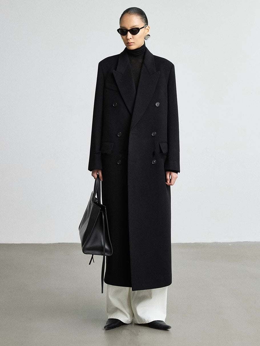 黑色寬鬆版型外套_BDHL8167