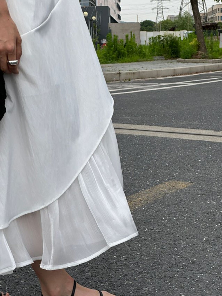 Splicing Fishtail Sleeveless Dress_BDHL7528