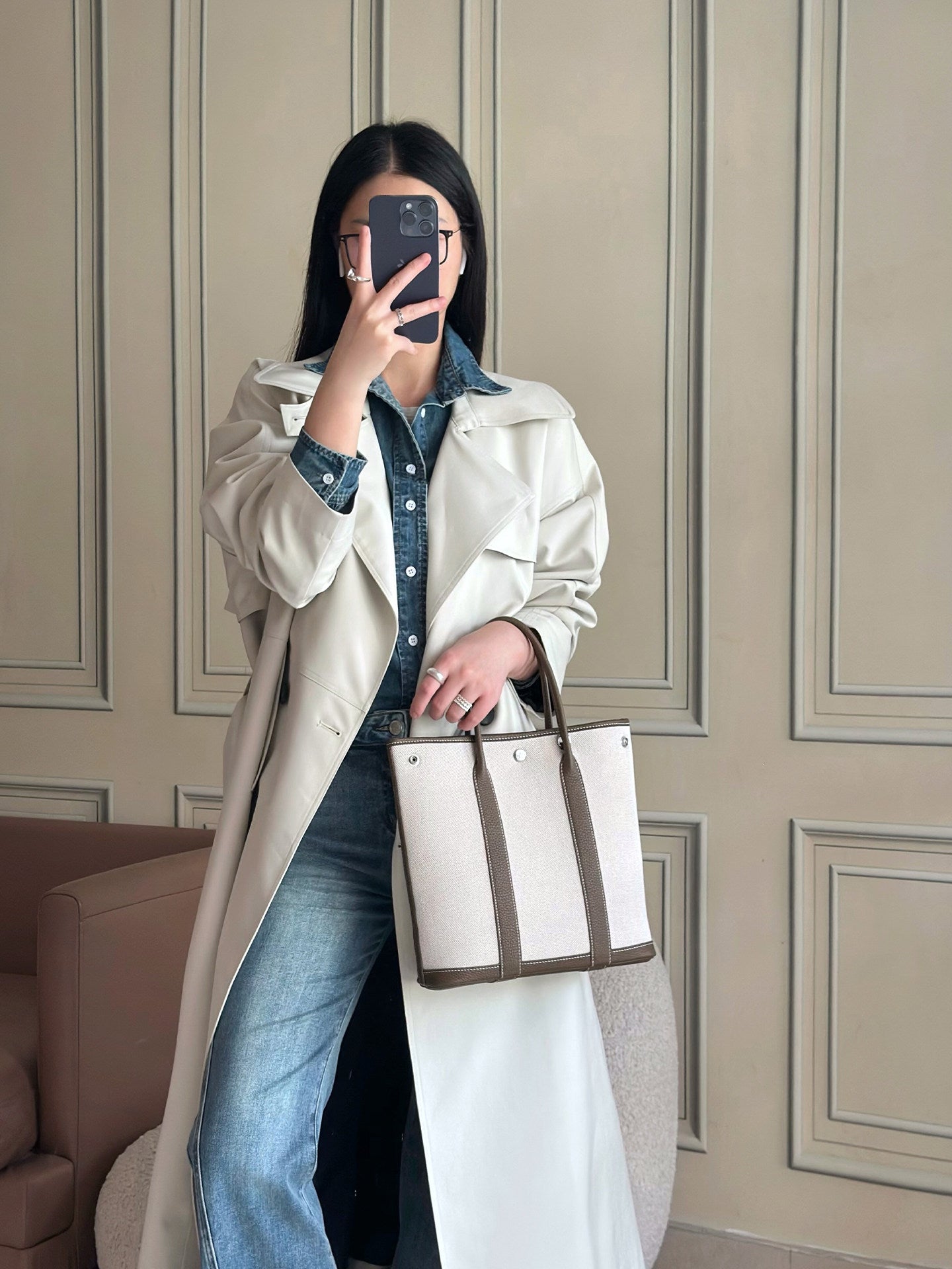 Striped Canvas Tote Bag_BDHL8385