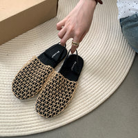 Braided Mesh Breathable Flat Sandal_BDHL5921