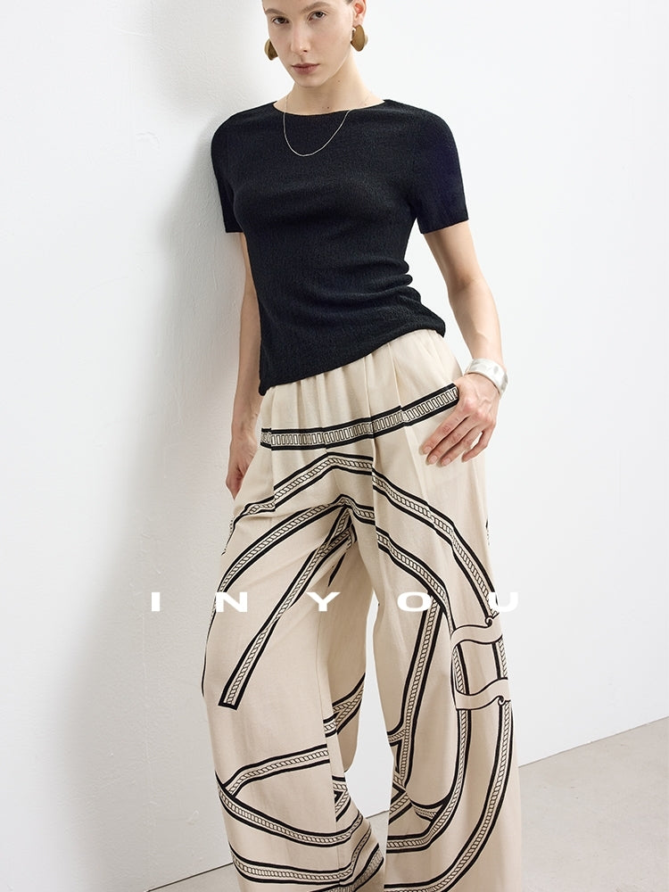 Printed Slim Vest Or Casual Pants_BDHL7485