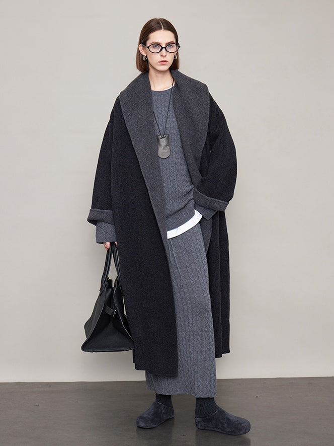 Large Lapel Reversible Long Coat_BDHL6610