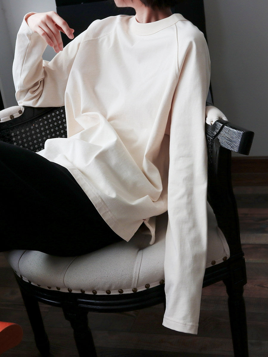 Raglan Sleeve Round Neck Tops_BDHL8103