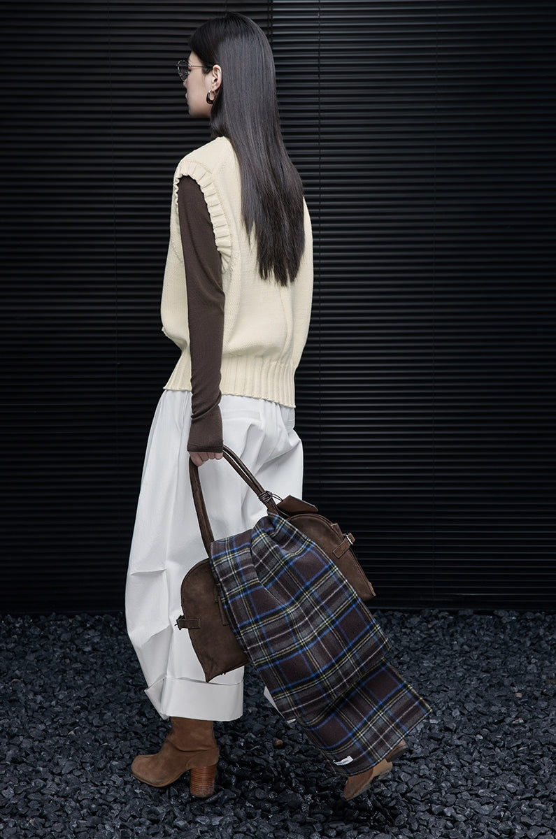 Button-Design Knitted Vest_BDHL7875