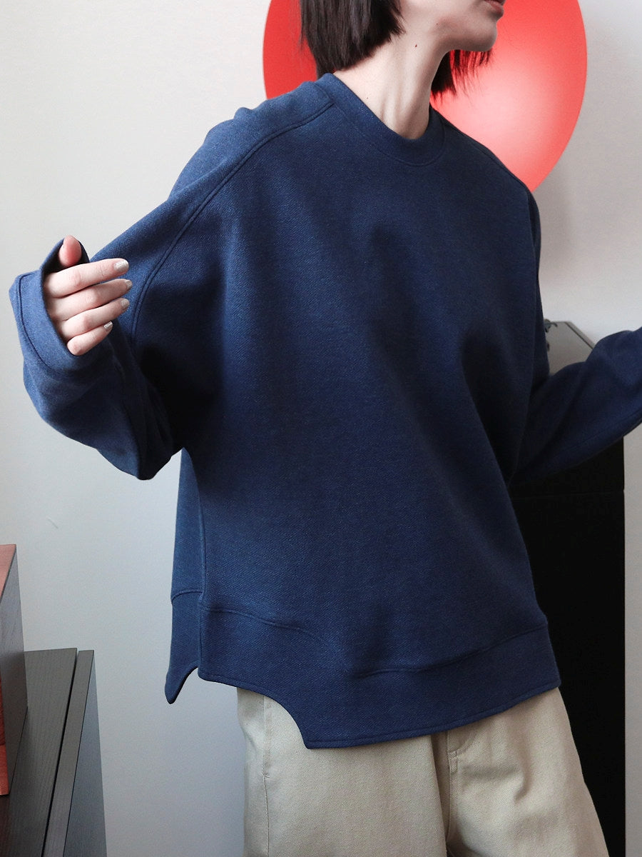 Hem-Cut Design Sweatshirt_BDHL8104