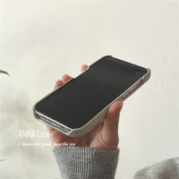 Mist Gray Snake Embossed Leather Phone Case_HL3269