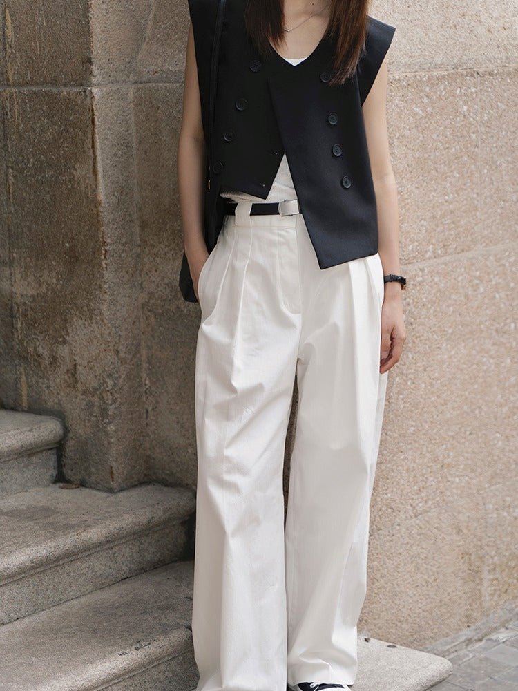 Black Double-Breasted Gilet_BDHL7151