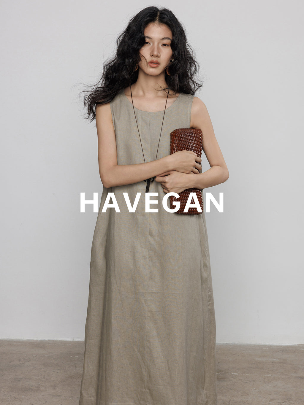 Round Neck Sleeveless Dress_BDHL7585