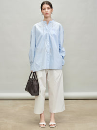 Back Drawstring Pleated Tops_BDHL7335