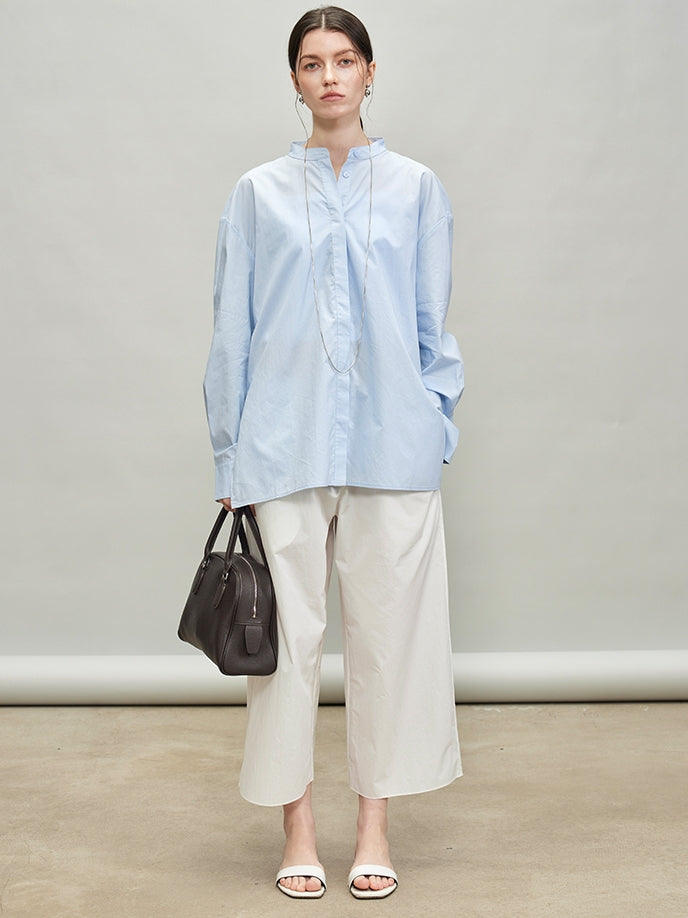 Back Drawstring Pleated Tops_BDHL7335