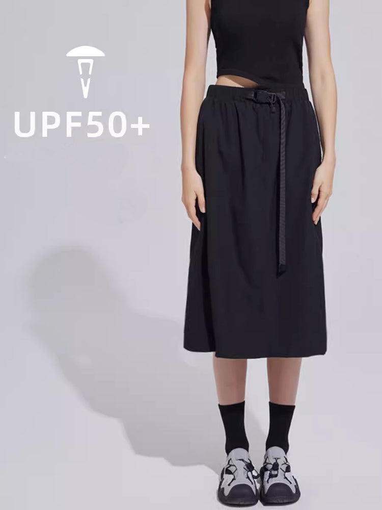 Quick-Drying Cargo Midi Skirt_BDHL6309